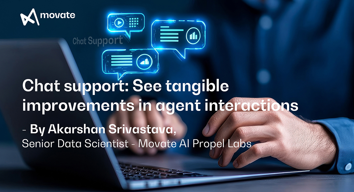 Movate Agentic AI enhancing customer chat support with Generative AI Quality Process Automation.