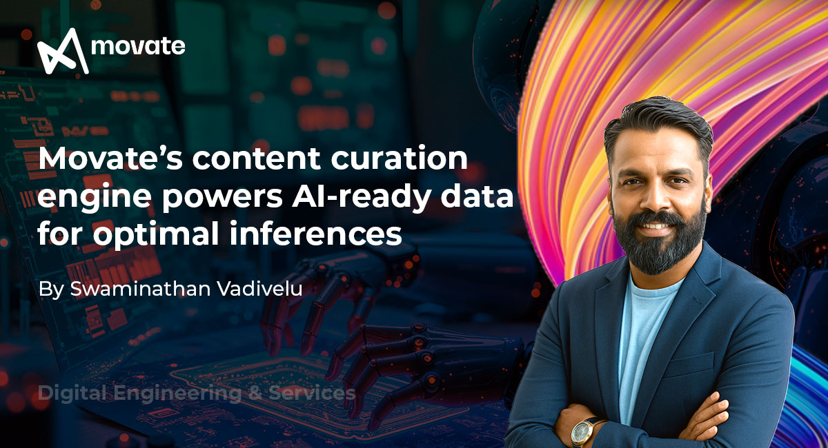 Illustration of automated content curation from diverse CMS sources for AI-ready RAG applications powered by Generative AI